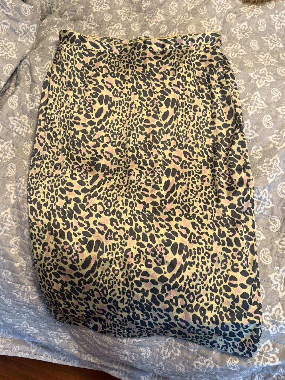 Green and Pink Leopard Skirt